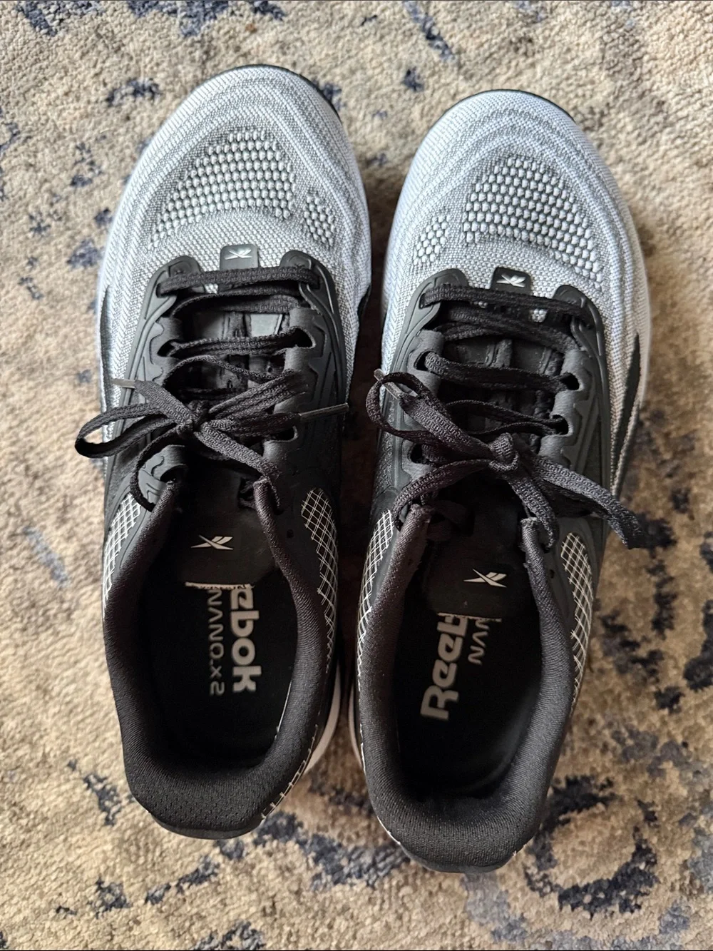 Reebok Womens Black and White Training Shoes - Never Worn Size 9